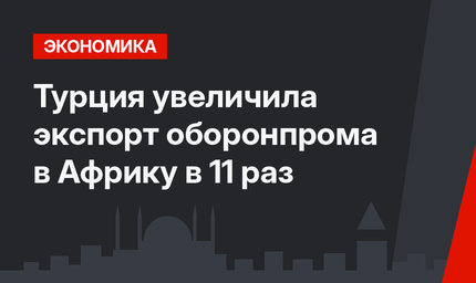 Турция увеличила экспорт оборонпрома в Африку в 11 раз