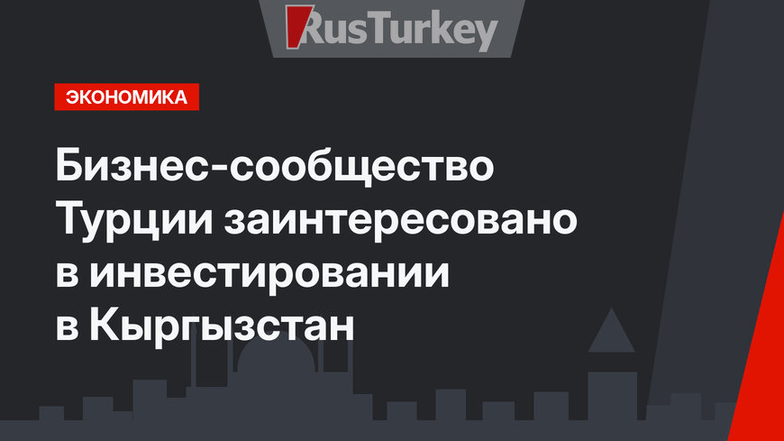 Бизнес-сообщество Турции заинтересовано в инвестировании в Кыргызстан