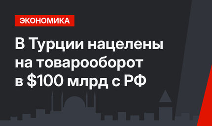 В Турции нацелены на товарооборот в $100 млрд с РФ