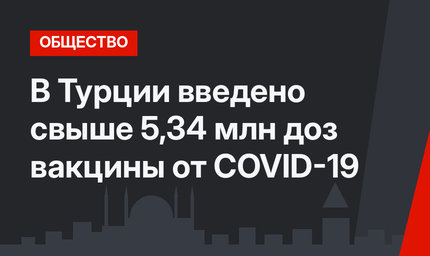 В Турции введено свыше 5,34 млн доз вакцины от COVID-19