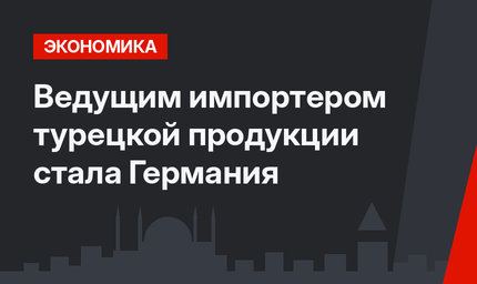 Ведущим импортером турецкой продукции стала Германия
