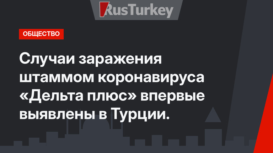 Случаи заражения штаммом коронавируса «Дельта плюс» впервые выявлены в Турции. 