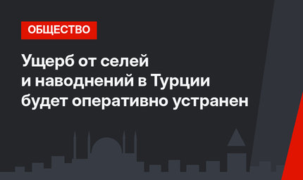 Ущерб от селей и наводнений в Турции будет оперативно устранен