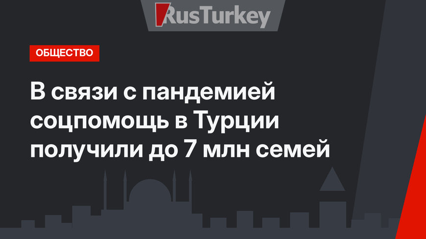 В связи с пандемией соцпомощь в Турции получили до 7 млн семей