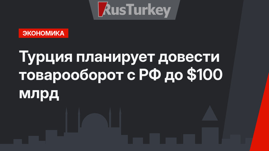 Турция планирует довести товарооборот с РФ до $100 млрд