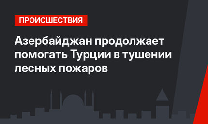 Азербайджан продолжает помогать Турции в тушении лесных пожаров