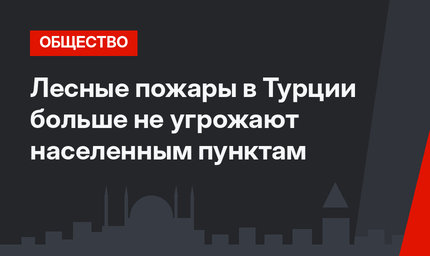 Лесные пожары в Турции больше не угрожают населенным пунктам
