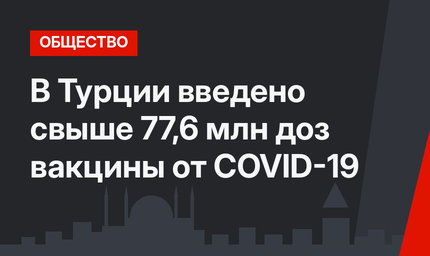 В Турции введено свыше 77,6 млн доз вакцины от COVID-19