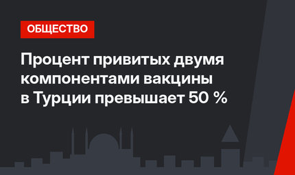 Процент привитых двумя компонентами вакцины в Турции превышает 50 %