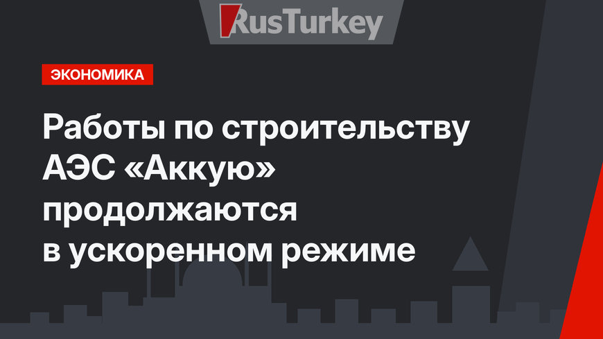 Работы по строительству АЭС «Аккую» продолжаются в ускоренном режиме