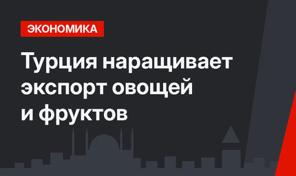 Турция наращивает экспорт овощей и фруктов