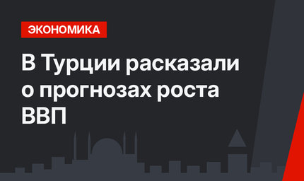 В Турции расказали о прогнозах роста ВВП