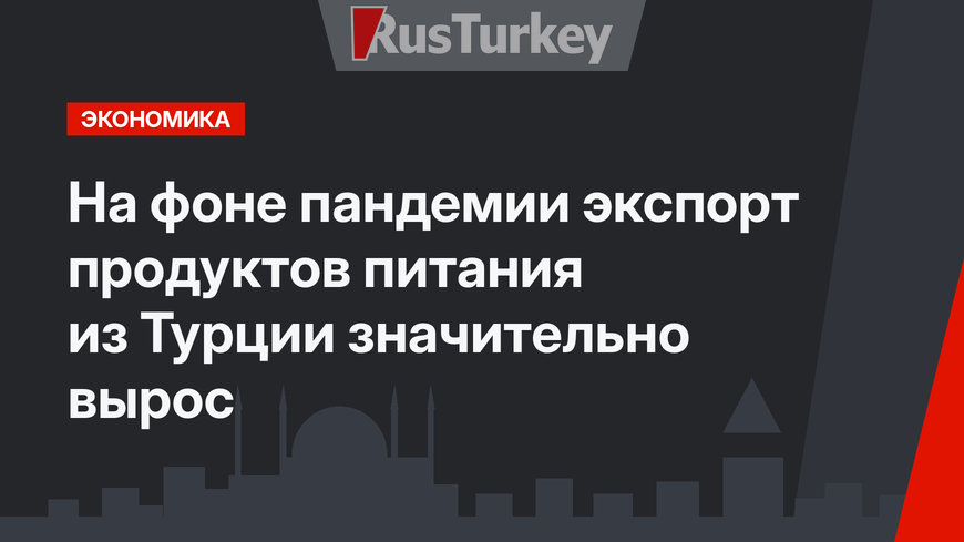На фоне пандемии экспорт продуктов питания из Турции значительно вырос