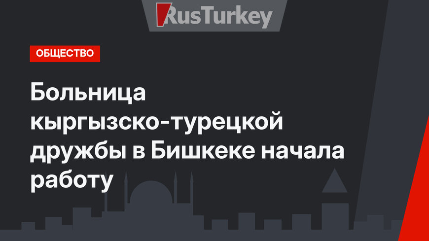 Больница кыргызско-турецкой дружбы в Бишкеке начала работу