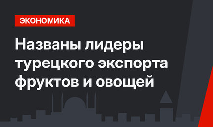 Названы лидеры турецкого экспорта фруктов и овощей 