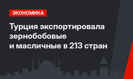 Турция экспортировала зернобобовые и масличные в 213 стран