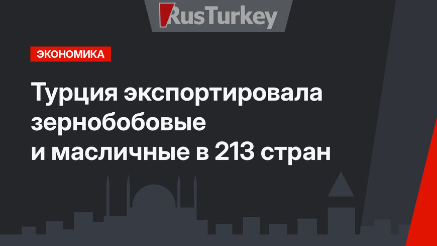 Турция экспортировала зернобобовые и масличные в 213 стран