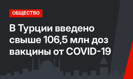 В Турции введено свыше 106,5 млн доз вакцины от COVID-19