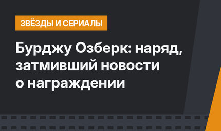 Бурджу Озберк: наряд, затмивший новости о награждении