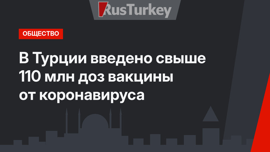 В Турции введено свыше 110 млн доз вакцины от коронавируса