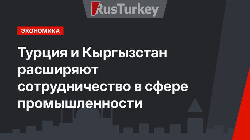  Турция и Кыргызстан расширяют сотрудничество в сфере промышленности 