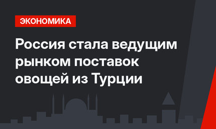 Россия стала ведущим рынком поставок овощей из Турции