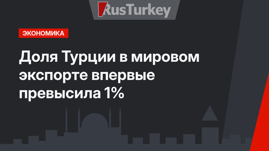 Доля Турции в мировом экспорте впервые превысила 1%