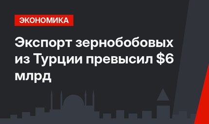 Экспорт зернобобовых из Турции превысил $6 млрд