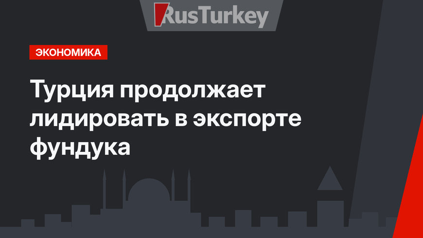 Турция продолжает лидировать в экспорте фундука 