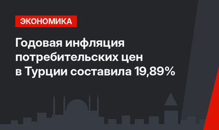 Годовая инфляция потребительских цен в Турции составила 19,89%