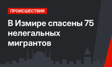 В Измире спасены 75 нелегальных мигрантов