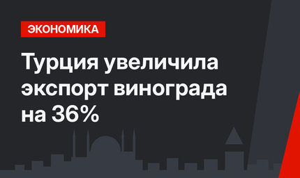 Турция увеличила экспорт винограда на 36%