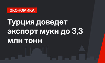 Турция доведет экспорт муки до 3,3 млн тонн