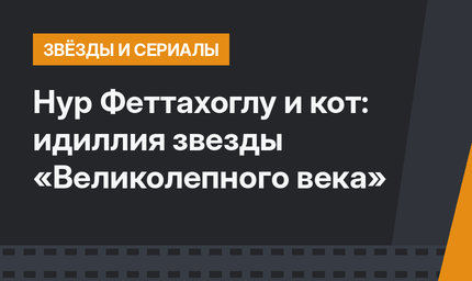 Нур Феттахоглу и кот: идиллия звезды «Великолепного века»