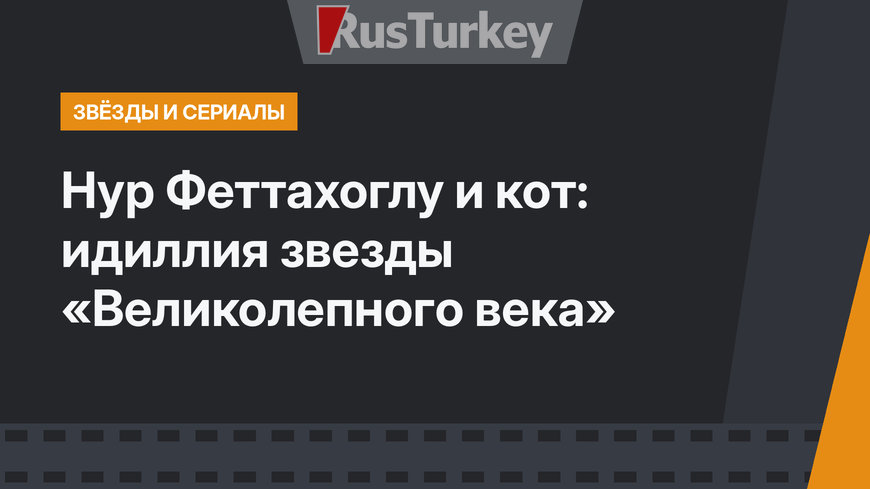 Нур Феттахоглу и кот: идиллия звезды «Великолепного века»