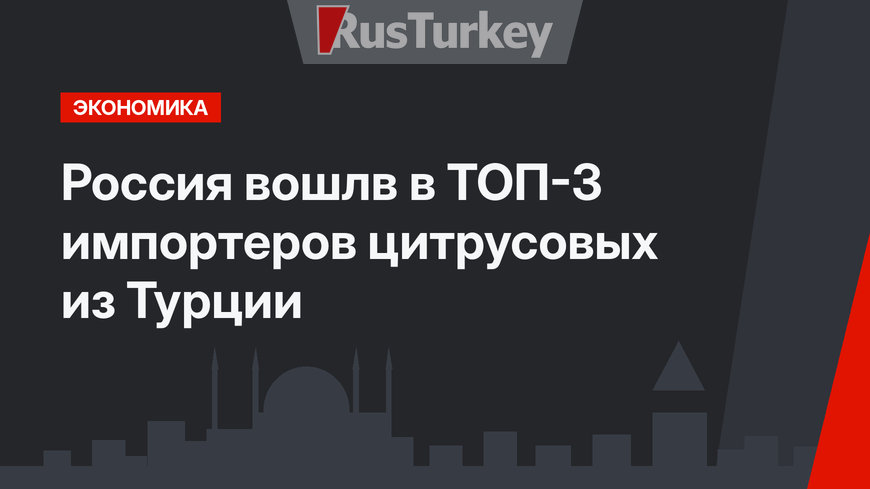 Россия вошлв в ТОП-3 импортеров цитрусовых из Турции