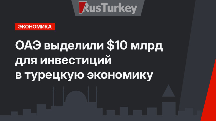 ОАЭ выделили $10 млрд для инвестиций в турецкую экономику