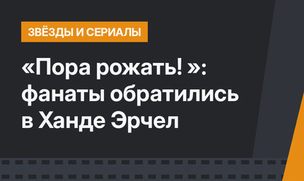 «Пора рожать! »: фанаты обратились в Ханде Эрчел