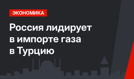 Россия лидирует в импорте газа в Турцию