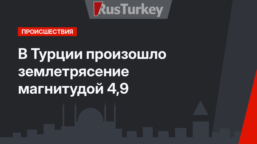 В Турции произошло землетрясение магнитудой 4,9