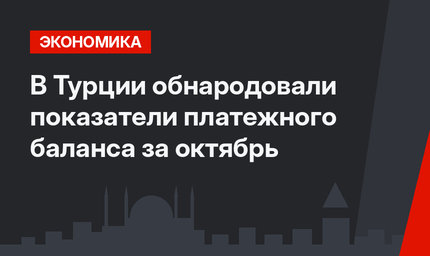 В Турции обнародовали показатели платежного баланса за октябрь