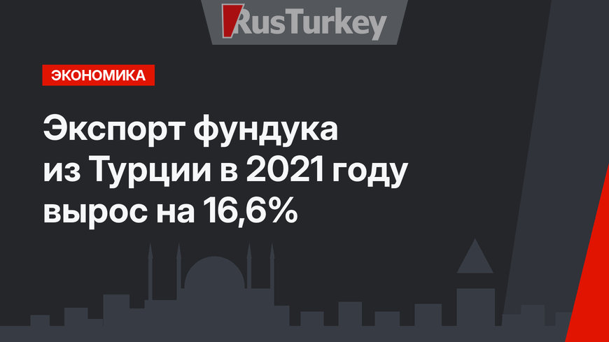 Экспорт фундука из Турции в 2021 году вырос на 16,6%