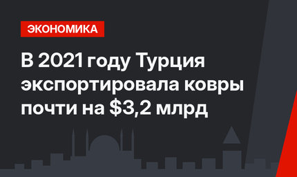 В 2021 году Турция экспортировала ковры почти на $3,2 млрд