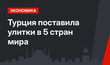Турция поставила улитки в 5 стран мира