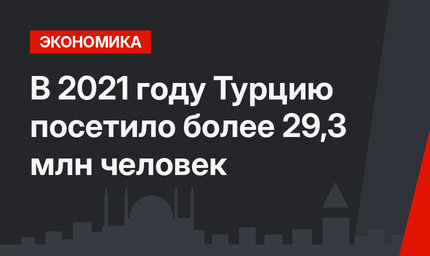 В 2021 году Турцию посетило более 29,3 млн человек