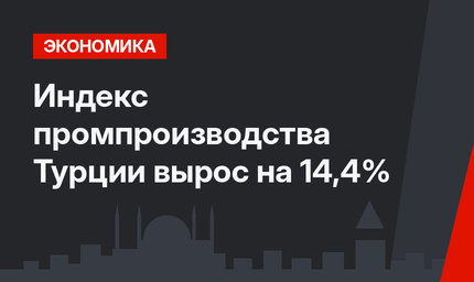 Индекс промпроизводства Турции вырос на 14,4%