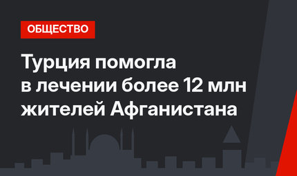 Турция помогла в лечении более 12 млн жителей Афганистана