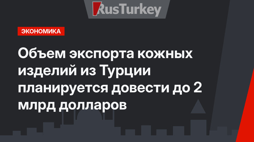 Объем экспорта кожных изделий из Турции планируется довести до 2 млрд долларов