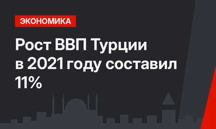  Рост ВВП Турции в 2021 году составил 11%