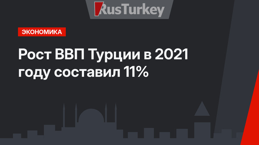  Рост ВВП Турции в 2021 году составил 11%